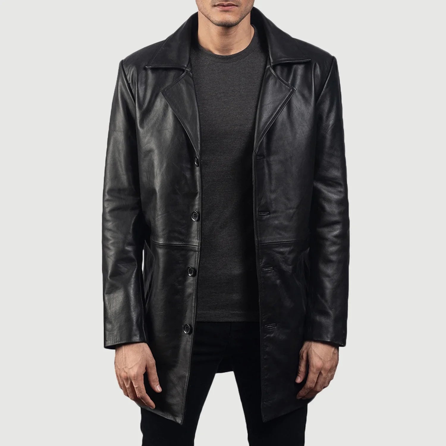 Leather coat price deals